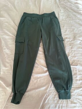 Rachel Zoe Olive Green Ribbed Waistband Joggers